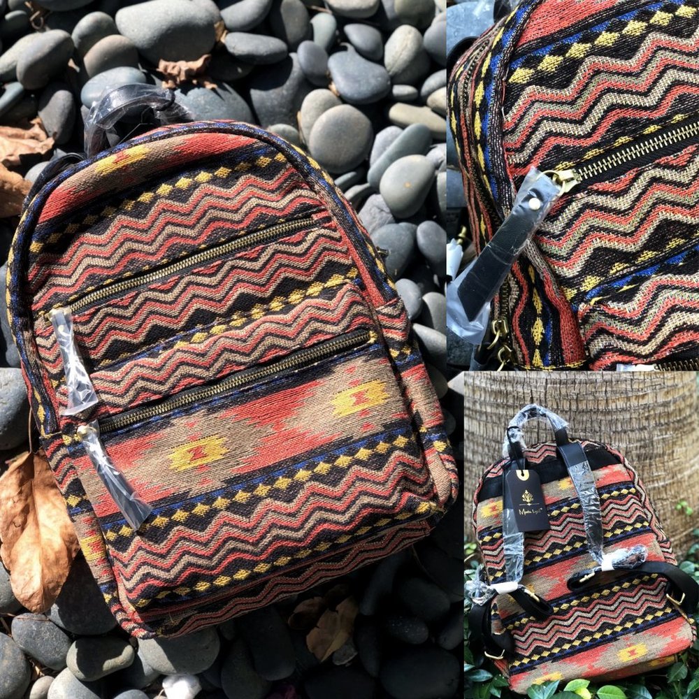 NEW Moda Luxe Tribal Ethnic Aztec Geometric Boho Gypsy Travel Backpacks Book Bag